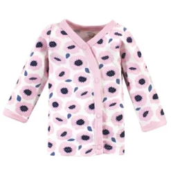 Touched By Nature Baby Girl Organic Cotton Preemie Layette 4pc Set, Blossoms, Preemie
