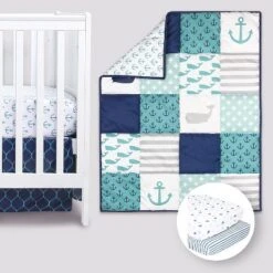 The Peanutshell Nautical Blue Crib Bedding Set, 5pc To 11 Pc -Graco Sales GUEST a4a41394 ea49 4411 971c 125565371d48