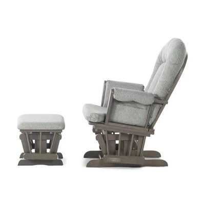 Child Craft Tranquil Glider And Ottoman - Dapper Gray 5 Child Craft Tranquil Glider And Ottoman - Dapper Gray - Image 3
