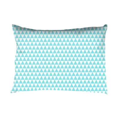 Bacati - Liam Triangles Aqua Muslin 3 Pc Toddler Bed Sheet Set 6 Bacati - Liam Triangles Aqua Muslin 3 Pc Toddler Bed Sheet Set - Image 4