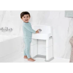 Delta Children PerfectSize 3-in-1 Convertible Sink, Step Stool And Bath Toy For Toddlers/Kids' Perfect For Potty Training - White/Gray -Graco Sales GUEST a64df726 5f2a 496b b761 1dd60147e9e9