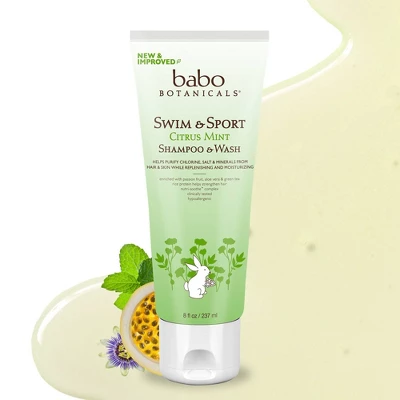 Babo Botanicals Swim & Sport Citrus Mint Baby Shampoo & Wash - (Select Size) 5 Babo Botanicals Swim & Sport Citrus Mint Baby Shampoo & Wash - (Select Size) - Image 3
