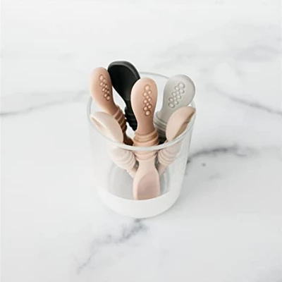 Simka Rose 6pc Silicone Baby And Toddler Spoon Set, Multicolor 4 Simka Rose 6pc Silicone Baby And Toddler Spoon Set, Multicolor - Image 2