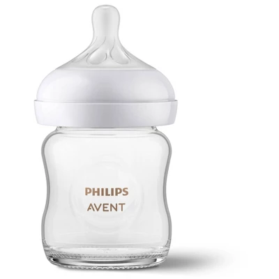 Philips Avent Glass Natural Baby Bottle With Natural Response Nipple - Clear - 4oz 10 Philips Avent Glass Natural Baby Bottle With Natural Response Nipple - Clear - 4oz - Image 8