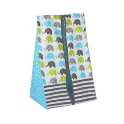 Bacati - Elephants Aqua/Lime/Gray 6 Pc Crib Bedding Set With Long Rail Guard Cover -Graco Sales GUEST a8e78032 83b2 4573 bd73 cca1ff825b3b