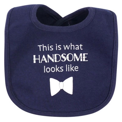 Hudson Baby Infant Boy Cotton Bibs 10pk, Handsome Like Daddy, One Size 5 Hudson Baby Infant Boy Cotton Bibs 10pk, Handsome Like Daddy, One Size - Image 3
