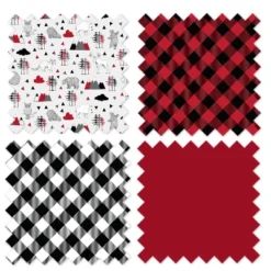Bacati - Lumberjack Red Black Gray 3 Pc Crib Bedding Set -Graco Sales GUEST aa8d3e10 329a 42e5 beef f3becf49dfed 1