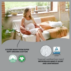 Babymoov B.Love 2-in-1 Pillow - The Original Organic Pregnancy Pillow & Nursing Cushion (Oeko-TEX Certified), Orange -Graco Sales GUEST abb808b7 d390 451f 89cd 72646fe4622a