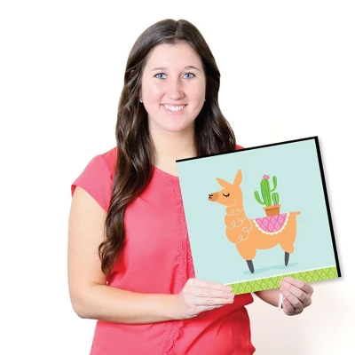 Big Dot Of Happiness Whole Llama Fun - Kids Room, Nursery Decor And Home Decor - 11 X 11 Inches Nursery Wall Art - Set Of 4 Prints For Baby's Room 7 Big Dot Of Happiness Whole Llama Fun - Kids Room, Nursery Decor And Home Decor - 11 X 11 Inches Nursery Wall Art - Set Of 4 Prints For Baby's Room - Image 5