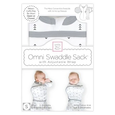 SwaddleDesigns Omni Swaddle Sack Swaddle Wrap - White - S - 0-3 Months 9 SwaddleDesigns Omni Swaddle Sack Swaddle Wrap - White - S - 0-3 Months - Image 7