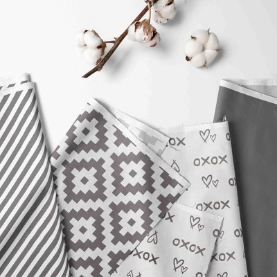 Bacati - Diamond Gray/White Collapsible Laundry Hamper 7 Bacati - Diamond Gray/White Collapsible Laundry Hamper - Image 5