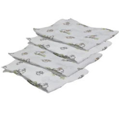 Bacati - Happy Monkeys Green/Gray/Beige Unisex Muslin Swaddling Blankets Set Of 4 8 Bacati - Happy Monkeys Green/Gray/Beige Unisex Muslin Swaddling Blankets Set Of 4 -Graco Sales GUEST af87d7cb 8495 4f17 9b3c 5c159172bba1