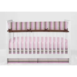 Bacati - Mod Dots Stripes Pink Fuschia Beige Chocolate 6 Pc Crib Bedding Set With Long Rail Guard Cover 15 Bacati - Mod Dots Stripes Pink Fuschia Beige Chocolate 6 Pc Crib Bedding Set With Long Rail Guard Cover -Graco Sales GUEST b0200db6 0c3a 4ab2 8bed e156462d7b4f