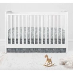 Bacati - Clouds In The City White/Gray 10 Pc Crib Bedding Set With Long Rail Guard Cover -Graco Sales GUEST b1b7520b 17af 49e5 a656 59c87d2e3a2d 2