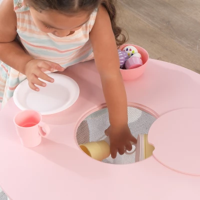 Round Storage Table And Chair Set White/Pink - KidKraft 10 Round Storage Table And Chair Set White/Pink - KidKraft - Image 8