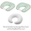 Bacati - 3 Pc Ikat Zigzag Mint Dots Muslin Hugster Feeding & Infant Support Nursing Pillow Nursing Pillow With Insert -Graco Sales GUEST b461d214 06a8 4d0b a506 14adf84b2580