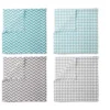Bacati - Houndstooth/Herringbone Muslin Swaddling Blankets Set Of 4 Aqua/Gray -Graco Sales GUEST b53f0606 b926 4877 8175 583c54386434