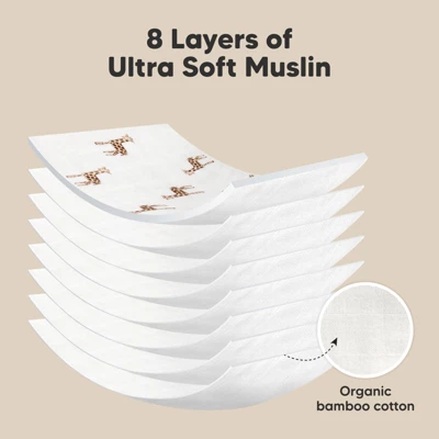 KeaBabies 5pk Organic Softe Muslin Burp Cloths For Baby Girls And Boys, Large Absorbent Burping Cloths For Babies, Baby Burp Clothes 5 KeaBabies 5pk Organic Softe Muslin Burp Cloths For Baby Girls And Boys, Large Absorbent Burping Cloths For Babies, Baby Burp Clothes - Image 3