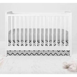 Bacati - Ikat Chevron White Grey Muslin Neutral 10 Pc Crib Set With Wall Hangings And 4 Muslin Swaddling Blanket -Graco Sales GUEST b78e42f5 33e1 4ed7 96cf e2ecb5c1ee67