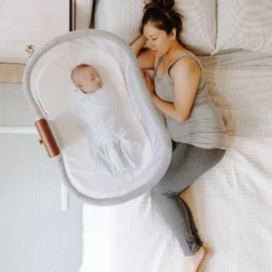 HALO Innovations BassiNest Swivel Sleeper Luxe - Dove Gray Tweed -Graco Sales GUEST bcb24442 72f1 4551 b5d7 a06e3429b117