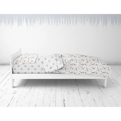 Bacati - Football Brown/Gray Muslin 4 Pc Toddler Bedding Set 7 Bacati - Football Brown/Gray Muslin 4 Pc Toddler Bedding Set - Image 5