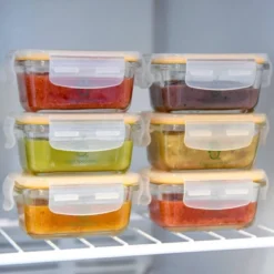 Sage Spoonfuls 6pk Durable Leakproof Glass Baby Food Storage Containers - Clear - 4oz -Graco Sales GUEST bdab2885 3fcc 42f8 a1fb 725b2680f68c