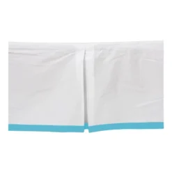 Bacati - White With Band On Bottom Crib/Toddler Bed Skirt - Aqua 7 Bacati - White With Band On Bottom Crib/Toddler Bed Skirt - Aqua -Graco Sales GUEST bf5958cf 7951 4aba a84b 0f1e14424b34