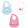 Hudson Baby Infant Girl Silicone Bibs 3pk, Cute-Tea, One Size -Graco Sales GUEST bfe40d7e 241e 4d0f ae13 ed7df35286be