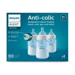 Philips Avent Anti-Colic Baby Bottle With AirFree Vent - Blue - 9oz/3pk -Graco Sales GUEST c4782acd 8bef 4d5e 8b83 8cec9ab6d14a