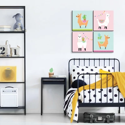 Big Dot Of Happiness Whole Llama Fun - Kids Room, Nursery Decor And Home Decor - 11 X 11 Inches Nursery Wall Art - Set Of 4 Prints For Baby's Room 4 Big Dot Of Happiness Whole Llama Fun - Kids Room, Nursery Decor And Home Decor - 11 X 11 Inches Nursery Wall Art - Set Of 4 Prints For Baby's Room - Image 2
