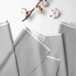 Bacati - Solid Gray 100 Percent Cotton Universal Baby US Standard Crib Or Toddler Bed Fitted Sheet