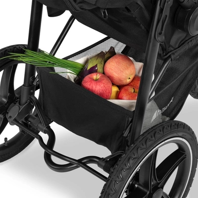 Hauck Runner 2 Compact Foldable Tricycle Jogger Buggy Stroller Pushchair With Height-Adjustable Handle, Large Pneumatic Wheels, & UPF 50 Canopy, Black 6 Hauck Runner 2 Compact Foldable Tricycle Jogger Buggy Stroller Pushchair With Height-Adjustable Handle, Large Pneumatic Wheels, & UPF 50 Canopy, Black - Image 4