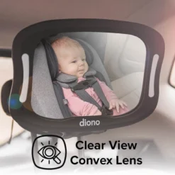 Diono Easy View XXL Baby Car Mirror, Extra Wide View, For Rear Facing Infant, LED Night Light, Black -Graco Sales GUEST c88d0f02 f3e3 40f4 9fa8 81efba46e3d7