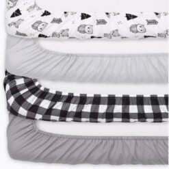 The Peanutshell Woodland Plaid And Safari Animal Fitted Crib Sheets, Unisex 6-Pack Set | Black, White 17 The Peanutshell Woodland Plaid And Safari Animal Fitted Crib Sheets, Unisex 6-Pack Set | Black, White -Graco Sales GUEST c93386d8 4a8b 4804 8dbb 2c95789743e0