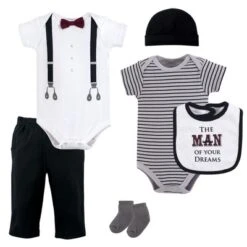 Little Treasure Baby Boy Layette 6-Piece Set, Man Of Your Dreams