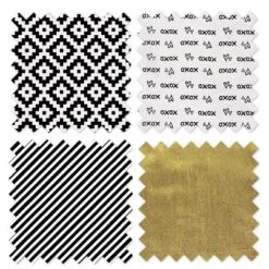 Bacati - Love Aztec Print Black Gold 6 Pc Crib Bedding Set With Long Rail Guard Cover -Graco Sales GUEST cbd2e0b0 58b8 48da 8189 7a68a2e03769