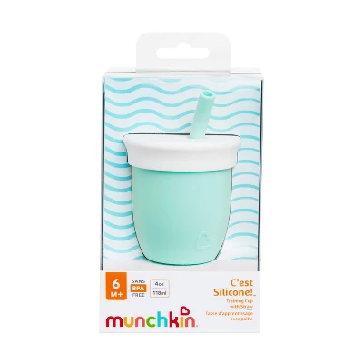 Munchkin Cest 4oz Silicone Open Portable Training Cup - Mint 7 Munchkin Cest 4oz Silicone Open Portable Training Cup - Mint - Image 5