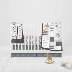 Bacati - Woodlands Forest Animals Beige/Grey 4 Pc Crib Bedding Set With Diaper Caddy 10 Bacati - Woodlands Forest Animals Beige/Grey 4 Pc Crib Bedding Set With Diaper Caddy -Graco Sales GUEST cd4313fd 951a 4090 97fe 5e87857464ac