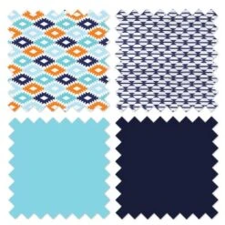 Bacati - Liam Aqua Orange Navy 6 Pc Crib Bedding Set With Long Rail Guard Cover -Graco Sales GUEST cde20c40 1a68 4b9e 8455 e1d3cc2ebd64 1