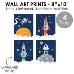 Big Dot Of Happiness Blast Off To Outer Space - Unframed Rocket Ship Nursery And Kids Room Linen Paper Wall Art - Set Of 4 - Artisms - 8 X 10 Inches 9 Big Dot Of Happiness Blast Off To Outer Space - Unframed Rocket Ship Nursery And Kids Room Linen Paper Wall Art - Set Of 4 - Artisms - 8 X 10 Inches -Graco Sales GUEST cdfba3be 31b6 44c7 b141 e5b4ae63a387
