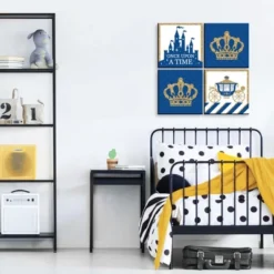 Big Dot Of Happiness Royal Prince Charming - Kids Room, Nursery Decor & Home Decor - 11 X 11 Inches Nursery Wall Art - Set Of 4 Prints For Baby's Room -Graco Sales GUEST ce0d563f c48a 4602 9630 5b52a94a330e