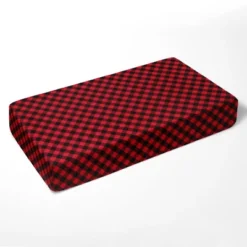 Bacati - Lumberjack Red Black Checks Plaids Printed 100 Percent Cotton Universal Baby US Standard Crib Or Toddler Bed Fitted Sheet -Graco Sales GUEST ce540035 4bc8 46bd a4bf e5ddebaf2ae1