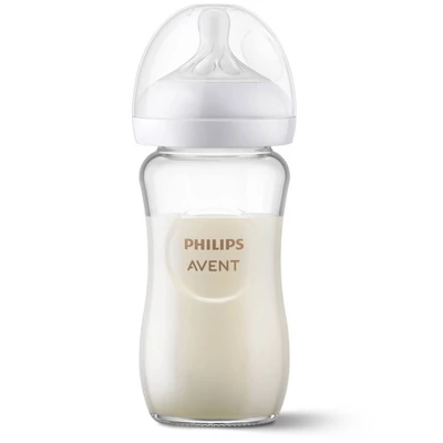 Philips Avent Glass Natural Baby Bottle With Natural Response Nipple - Clear - 4oz 11 Philips Avent Glass Natural Baby Bottle With Natural Response Nipple - Clear - 4oz - Image 9