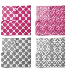 Bacati - Ikat Dots Leopard Pink Grey Muslin Girls 10 Pc Crib Set With Wall Hangings & Mobile -Graco Sales GUEST cfd0064b f7cc 410e 87df 41e8bb493422