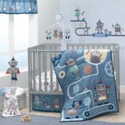 Bedtime Originals Robbie Robot Musical Baby Crib - Gray -Graco Sales GUEST cfdee3c0 9eac 4fa1 86d1 3c3e99516f1e