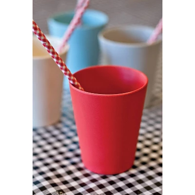 8.5oz 4pk Bamboo Fiber Kids Cups - Red Rover 6 8.5oz 4pk Bamboo Fiber Kids Cups - Red Rover - Image 4