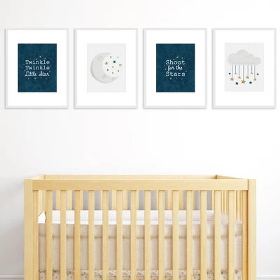 Big Dot Of Happiness Twinkle Twinkle Little Star - Unframed Moon & Cloud Nursery And Kids Room Linen Paper Wall Art - Set Of 4 Artisms - 8 X 10 Inches 3 Big Dot Of Happiness Twinkle Twinkle Little Star - Unframed Moon & Cloud Nursery And Kids Room Linen Paper Wall Art - Set Of 4 Artisms - 8 X 10 Inches