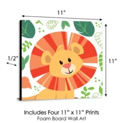 Big Dot Of Happiness Jungle Party Animals - Safari Animal Kids Room, Nursery & Home Decor - 11 X 11 Inches Wall Art - Set Of 4 Prints For Baby's Room -Graco Sales GUEST d142a535 838a 48f5 8b88 0c1dc2f8a96a