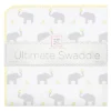 SwaddleDesigns Ultimate Swaddle Blanket - Elephant Pastel Yellow