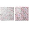 Jungle Safari Girls Lilac/Coral 2 Pack Muslin Swaddling Blanket -Graco Sales GUEST d304177d 333b 43fc bfc8 69906610be55